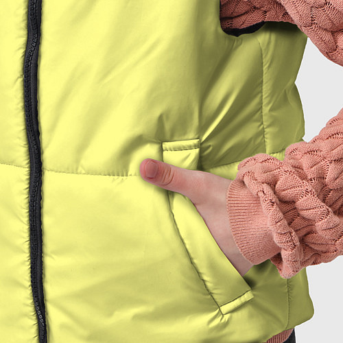 Детский жилет Сливочно жёлтый цвет / 3D-Черный – фото 5