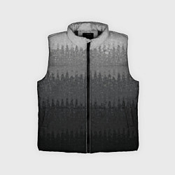 Детский жилет Градиент полосами тёмно-серый графитовый