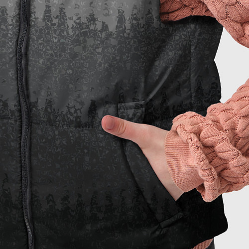 Детский жилет Градиент полосами тёмно-серый графитовый / 3D-Черный – фото 5