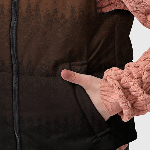 Детский жилет Чёрно-коричневый полосы от светлого к тёмному / 3D-Черный – фото 5