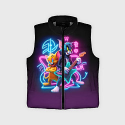 Детский жилет Гитарист Том и вокалист Джерри - неоновое свечение, цвет: 3D-светло-серый