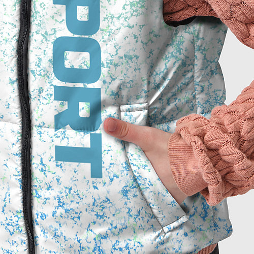 Детский жилет Sport бело-голубой / 3D-Светло-серый – фото 5