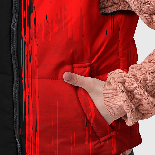 Детский жилет FAW - red gradient по-вертикали / 3D-Черный – фото 5