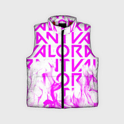 Детский жилет Valorant розовый огонь, цвет: 3D-красный