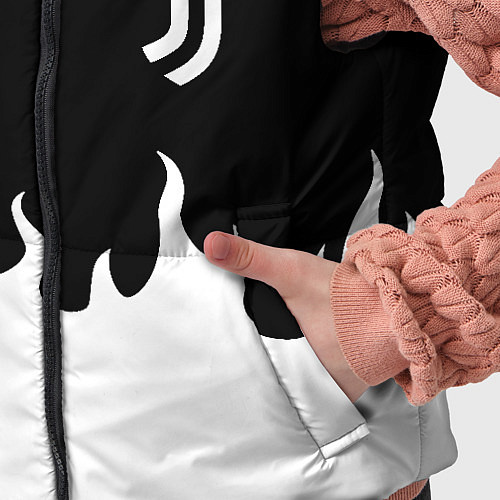 Детский жилет Ювентус белый огонь / 3D-Черный – фото 5
