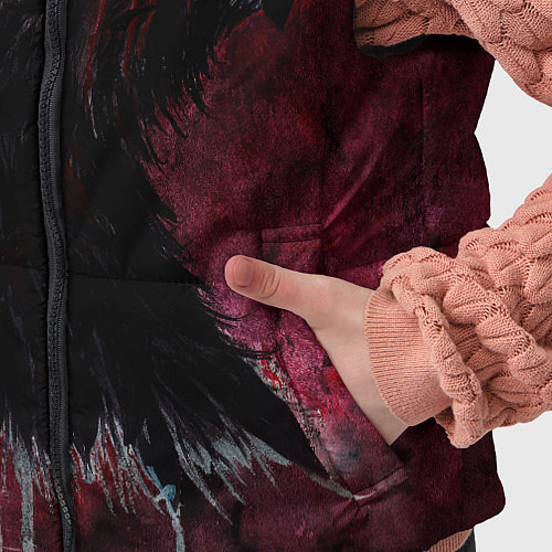 Детский жилет Орёл с шрамом на фоне кровавого неба / 3D-Черный – фото 5