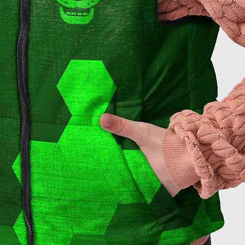 Детский жилет FNAF - green gradient вертикально / 3D-Черный – фото 5