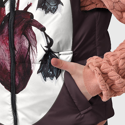 Детский жилет Цветы любви: увядшее сердце / 3D-Черный – фото 5