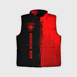 Детский жилет AEK Athens - red gradient по-вертикали, цвет: 3D-черный