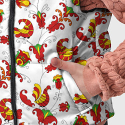 Детский жилет Русский народный орнамент в стиле росписей Северно, цвет: 3D-черный — фото 2