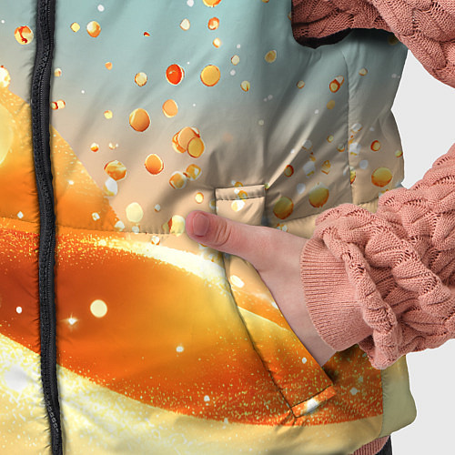 Детский жилет Золотая песочная абстракция фон / 3D-Черный – фото 5