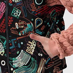 Детский жилет Чёрный с абстрактными полосами, цвет: 3D-черный — фото 2