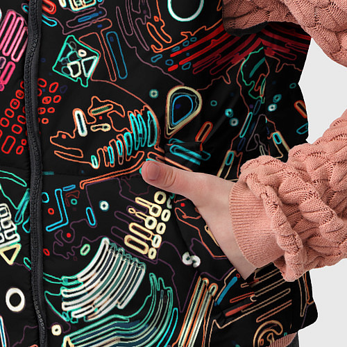 Детский жилет Чёрный с абстрактными полосами / 3D-Черный – фото 5