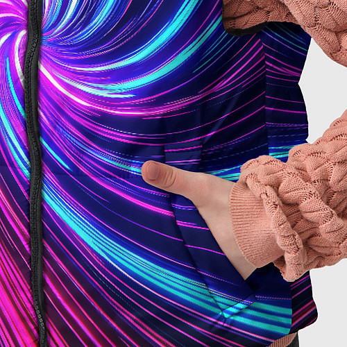 Детский жилет Неоновый вихрь из светящихся линий / 3D-Черный – фото 5