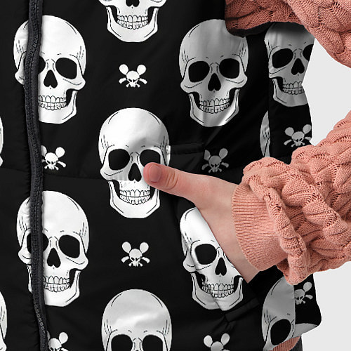 Детский жилет Черепной фон / 3D-Черный – фото 5