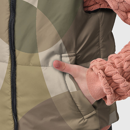 Детский жилет Цветной графический паттерн мозаика / 3D-Черный – фото 5