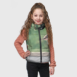 Детский жилет Птичка малиновка, цвет: 3D-черный — фото 2