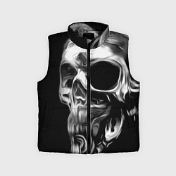 Детский жилет Стилизованный череп, цвет: 3D-черный