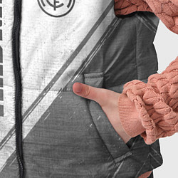 Детский жилет Real Madrid - white gradient вертикально, цвет: 3D-черный — фото 2