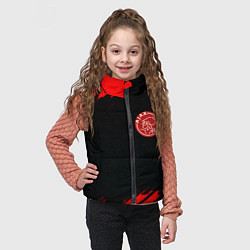 Детский жилет Ajax красные краски, цвет: 3D-черный — фото 2