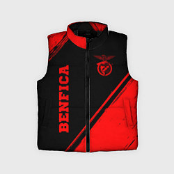 Детский жилет Benfica - red gradient вертикально, цвет: 3D-черный