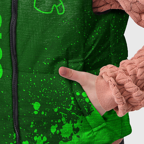 Детский жилет Stumble Guys - green gradient вертикально / 3D-Черный – фото 5