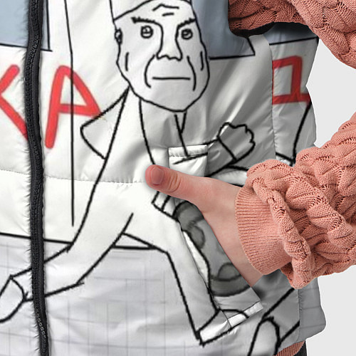 Детский жилет Дурка мем скорая / 3D-Черный – фото 5