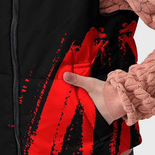 Детский жилет Chery - red gradient вертикально / 3D-Черный – фото 5