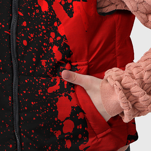 Детский жилет Among Us - red gradient по-вертикали / 3D-Черный – фото 5