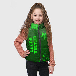 Детский жилет Leeds United - green gradient вертикально, цвет: 3D-черный — фото 2