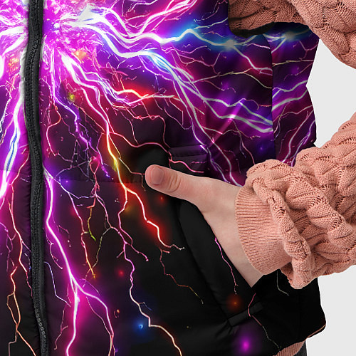 Детский жилет Неоновые молнии / 3D-Черный – фото 5