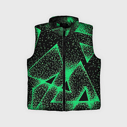 Детский жилет A light green triangle with dots