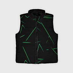 Детский жилет Color light green line, цвет: 3D-черный