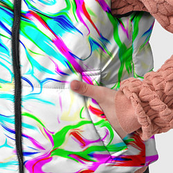 Детский жилет Неоновые краски текстура неон, цвет: 3D-черный — фото 2