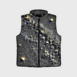 Детский жилет Тёмный серый абстракция звёзды, цвет: 3D-черный