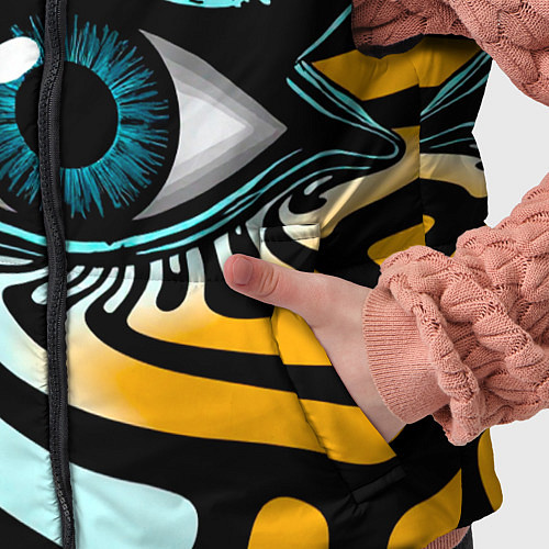Детский жилет Глаз - психоделика / 3D-Черный – фото 5