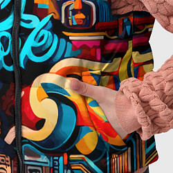 Детский жилет Abstract graffiti - ai art, цвет: 3D-черный — фото 2