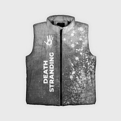 Детский жилет Death Stranding - grey gradient по-вертикали, цвет: 3D-черный