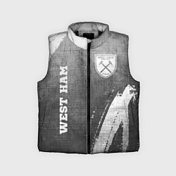 Детский жилет West Ham - grey gradient вертикально, цвет: 3D-черный