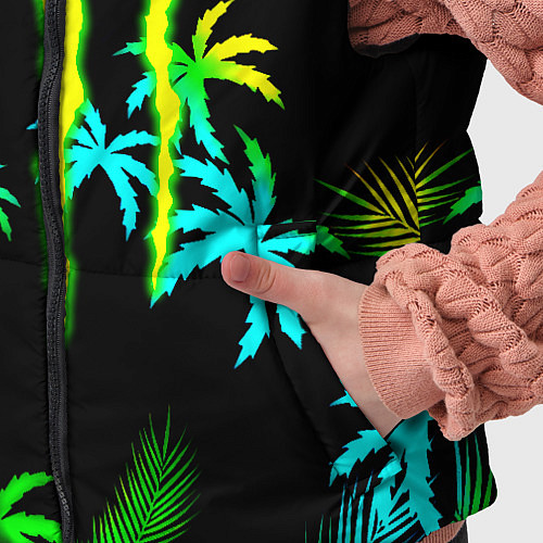 Детский жилет Monster energy тропики кислотные / 3D-Черный – фото 5