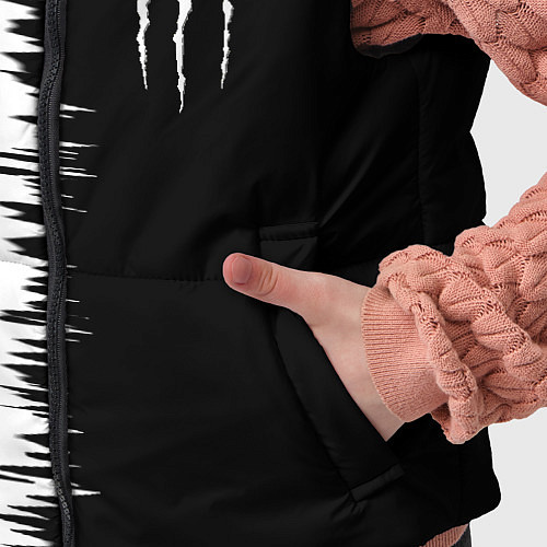 Детский жилет Monster energy штрихи красок / 3D-Черный – фото 5