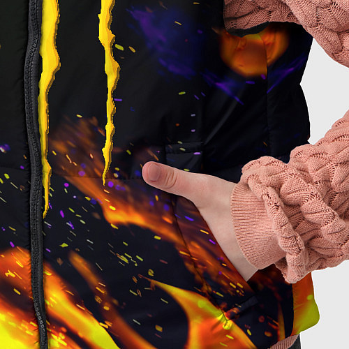 Детский жилет Monster energy лого в огне / 3D-Черный – фото 5