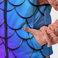 Детский жилет Градиент на чешуе, цвет: 3D-черный — фото 2