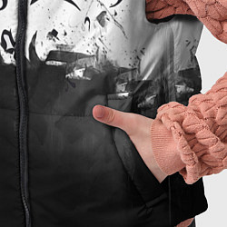 Детский жилет Гранж каллиграфия, цвет: 3D-черный — фото 2