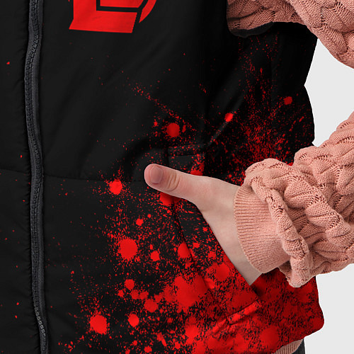 Детский жилет League of Legends - red gradient вертикально / 3D-Черный – фото 5