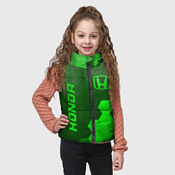 Детский жилет Honda - green gradient вертикально, цвет: 3D-черный — фото 2