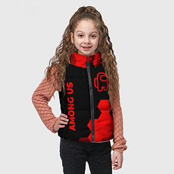 Детский жилет Among Us - red gradient вертикально, цвет: 3D-черный — фото 2