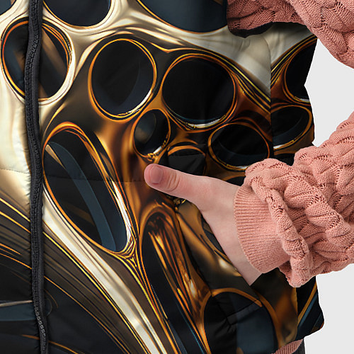 Детский жилет Черно-золотая абстракция / 3D-Черный – фото 5