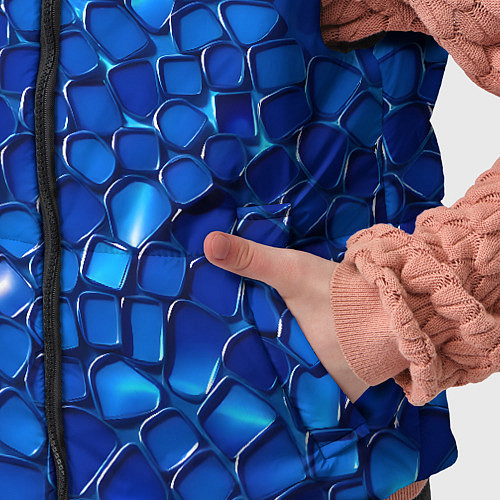 Детский жилет Блестящие синие отражения / 3D-Черный – фото 5