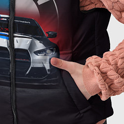 Детский жилет BMW на красном фоне, цвет: 3D-черный — фото 2